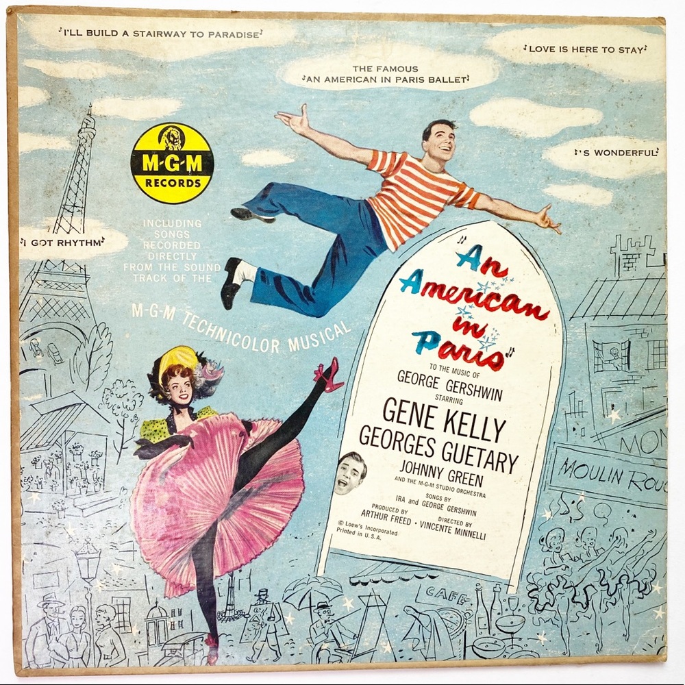 Vintage MGM An American In Paris 33 1/3 Record